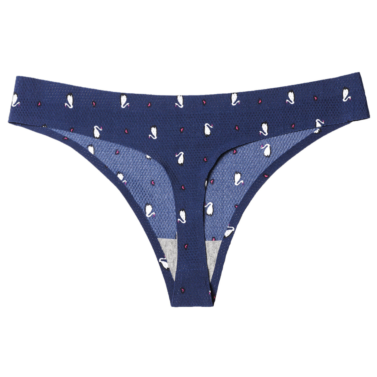 Low-waisted seamless floral cotton lingerie briefs