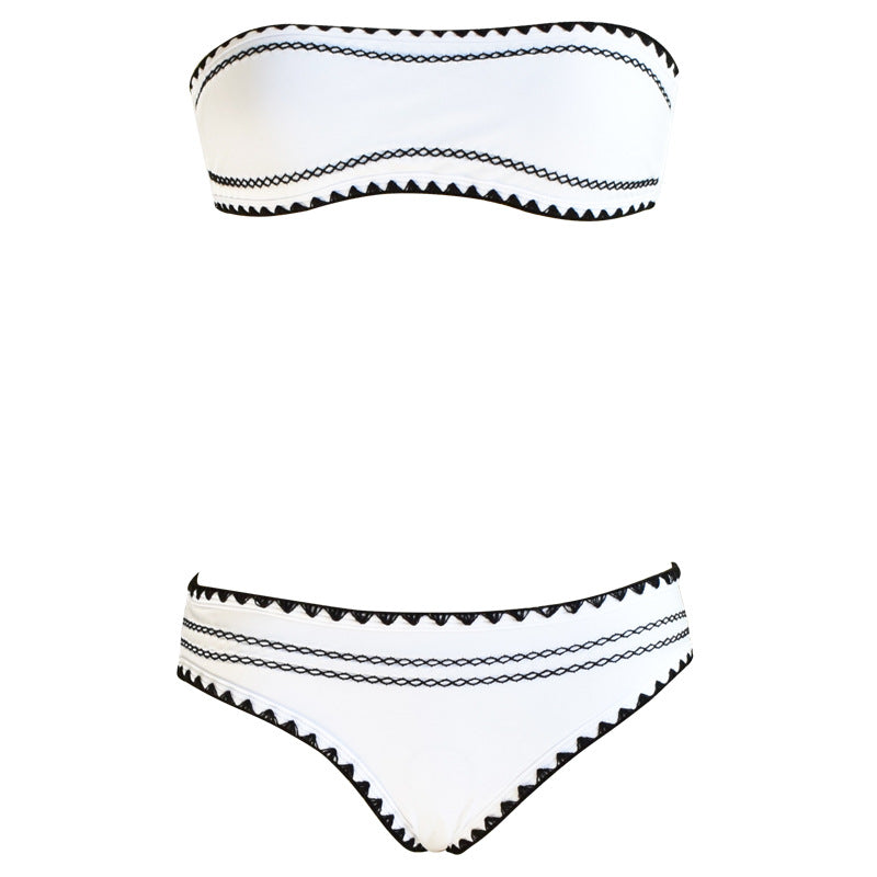 Black nylon lingerie bikini sets
