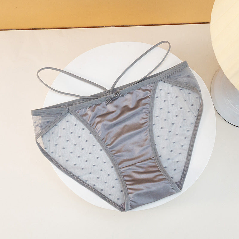 Low-waisted seamless breathable lace lingerie briefs - image 2