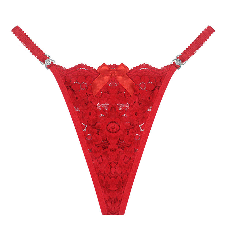 Seamless floral lace and mesh lingerie briefs