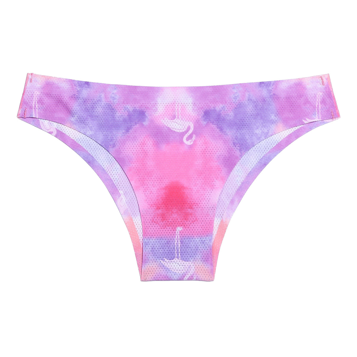 Low-waisted seamless floral cotton lingerie briefs