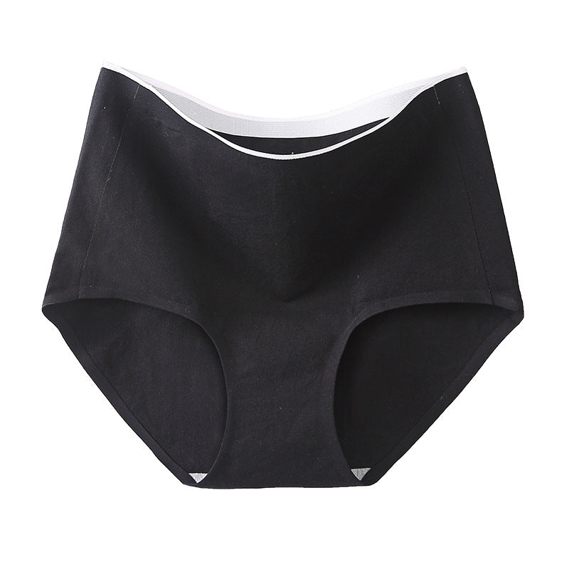 Elegant high-waisted cotton lingerie briefs