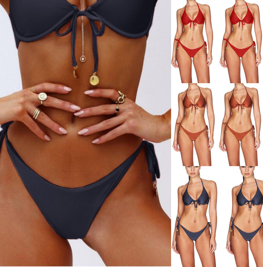 Stylish underwire nylon bikini sets - image 1