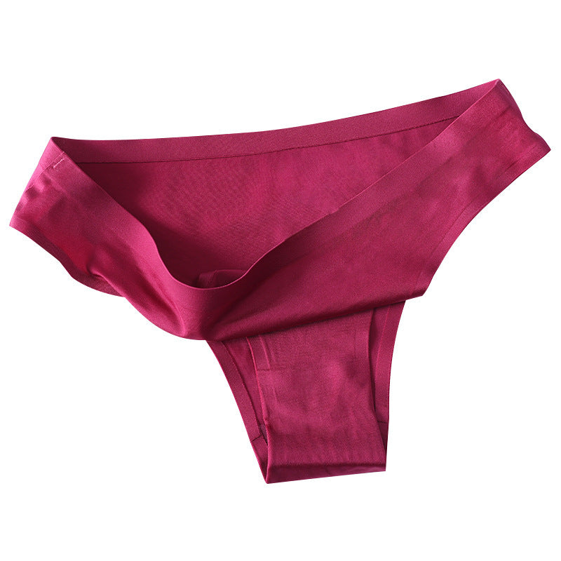 Low-waisted seamless breathable cotton lingerie briefs