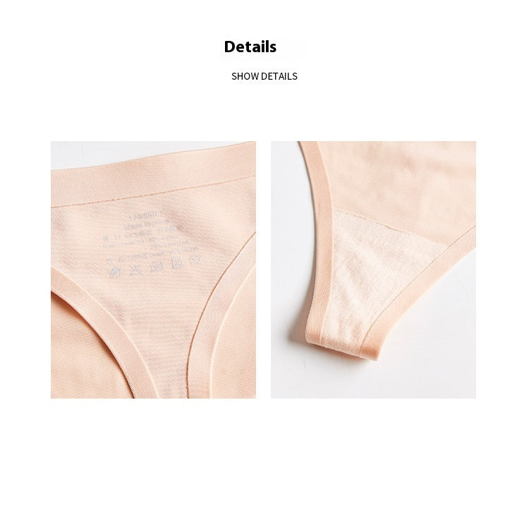 Low-waisted seamless silk and nylon lingerie briefs - image 1