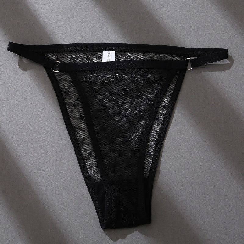 Elegant lace and cotton lingerie briefs
