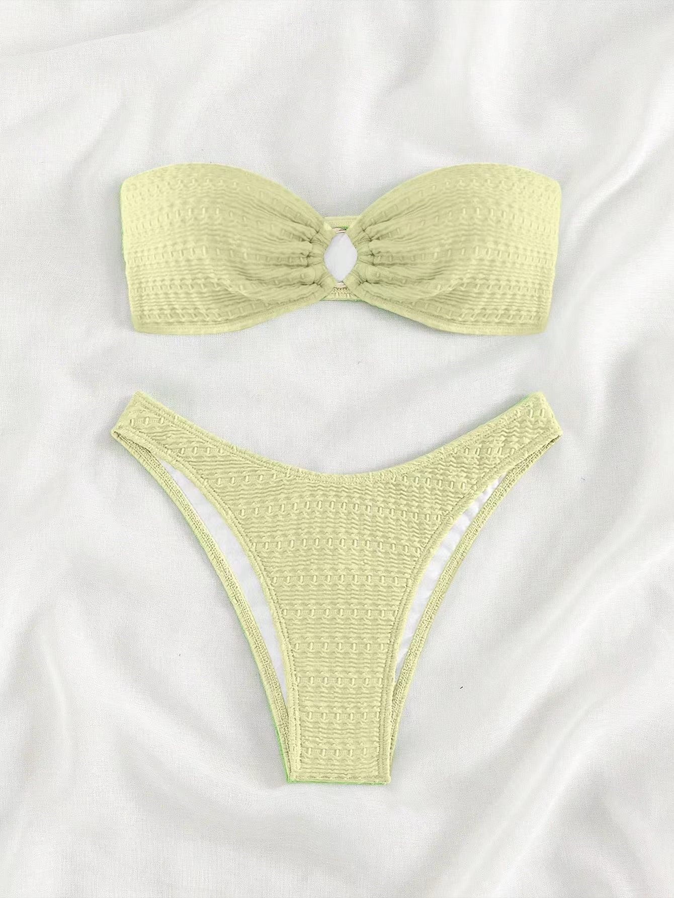 Black polyester lingerie bikini sets - image 3