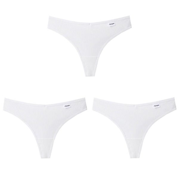 Low-waisted seamless breathable cotton lingerie briefs