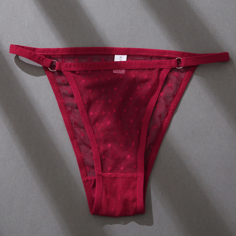 Elegant lace and cotton lingerie briefs
