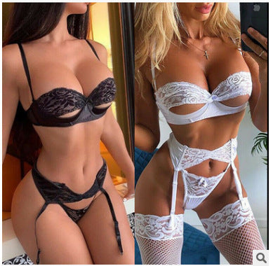 Embroidered lace and spandex lingerie sets - image 1