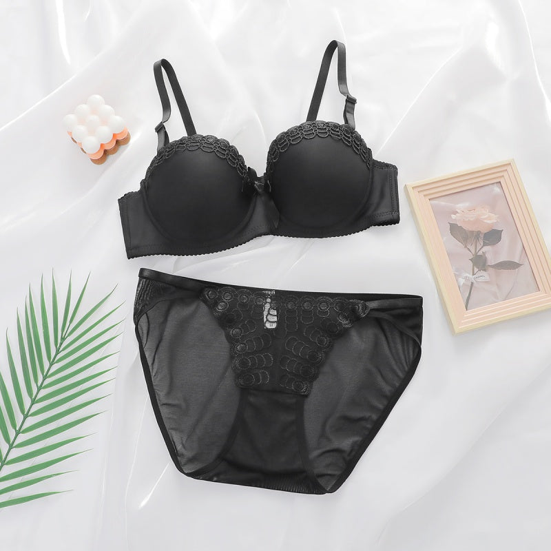 Elegant feminine embroidered lingerie sets