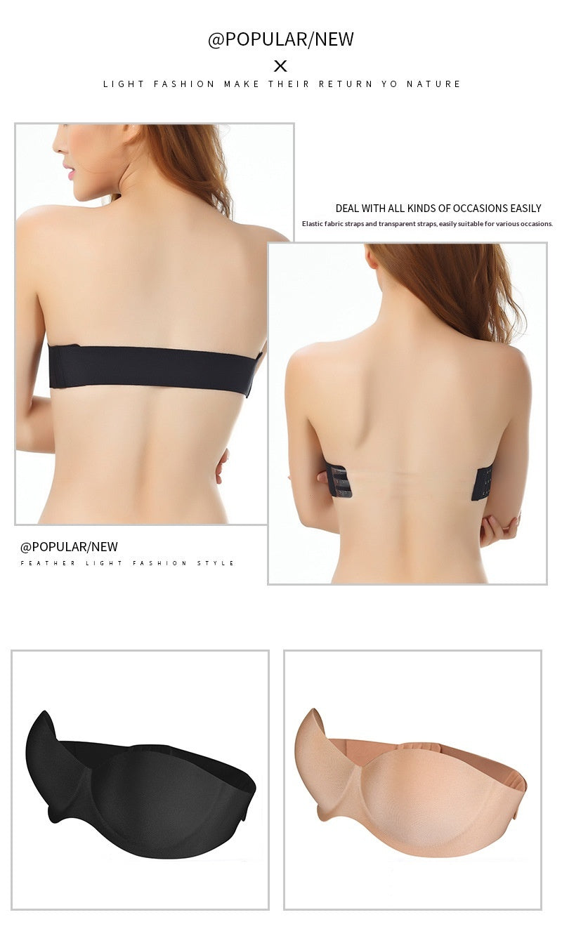 Push-up seamless strapless shaping polyester bras - image 3
