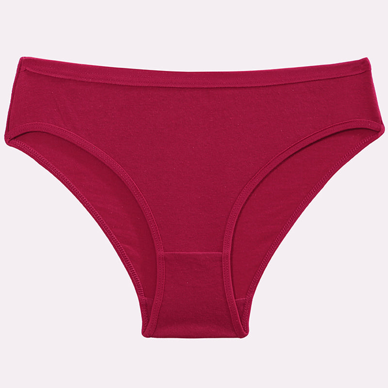 Low-waisted lace and cotton lingerie briefs