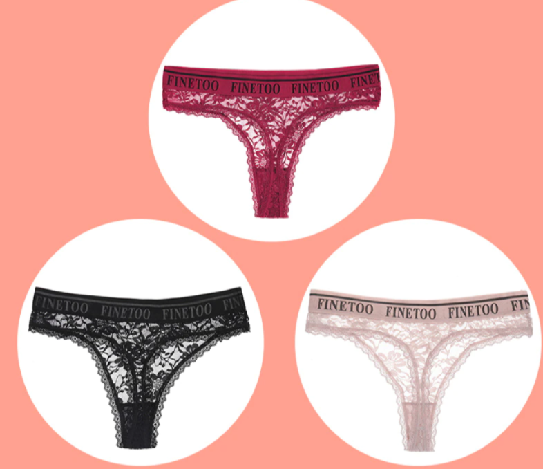 Low-waisted lace and cotton lingerie briefs - image 4