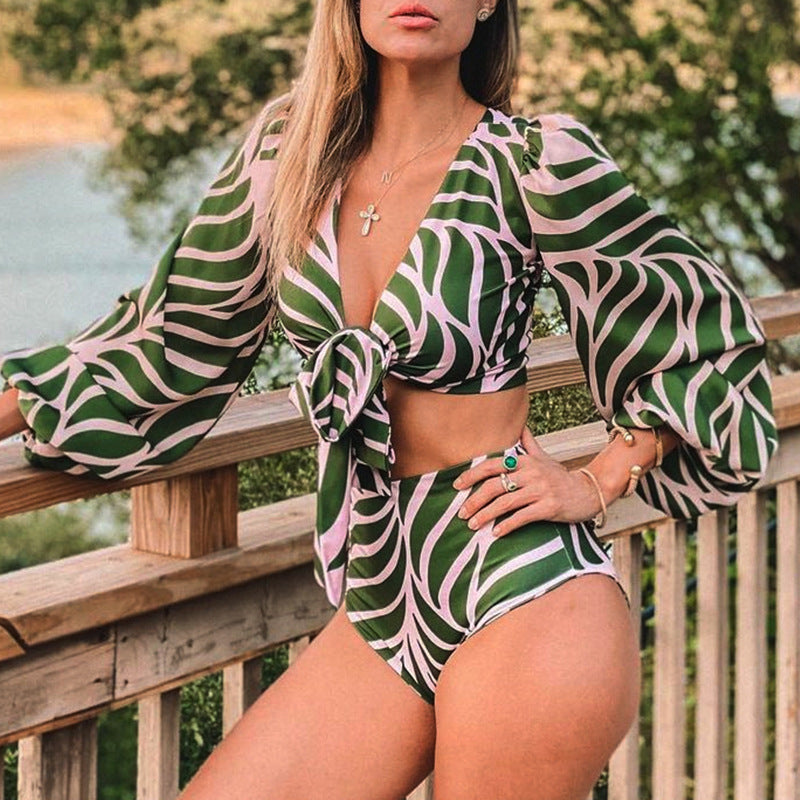 Stylish mesh and spandex bikini sets