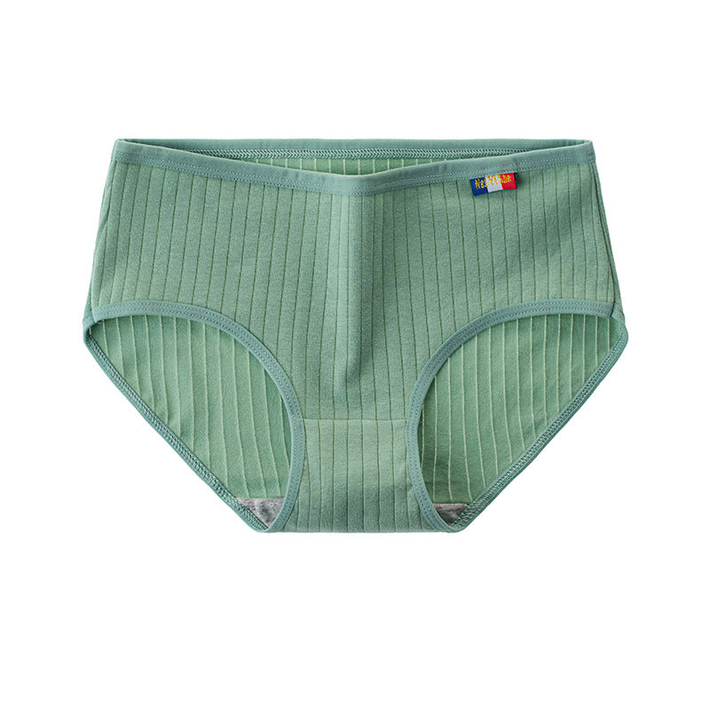 Seamless breathable cotton and polyester lingerie briefs