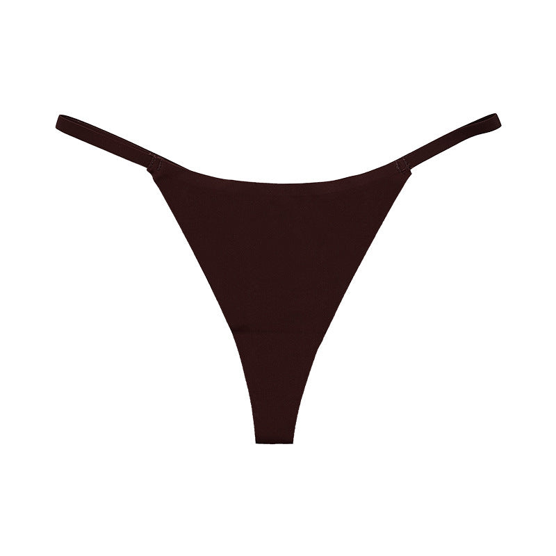 Low-waisted seamless nylon lingerie briefs