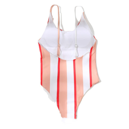 Pink one-piece polyester intimate lingerie bodysuit - product image 1