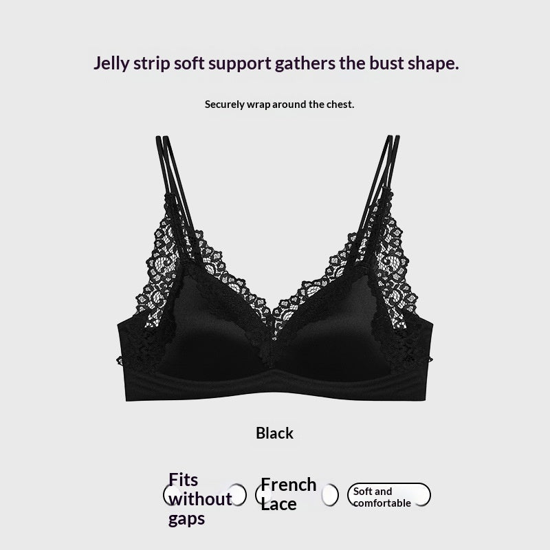Wireless push-up seamless breathable lace bras