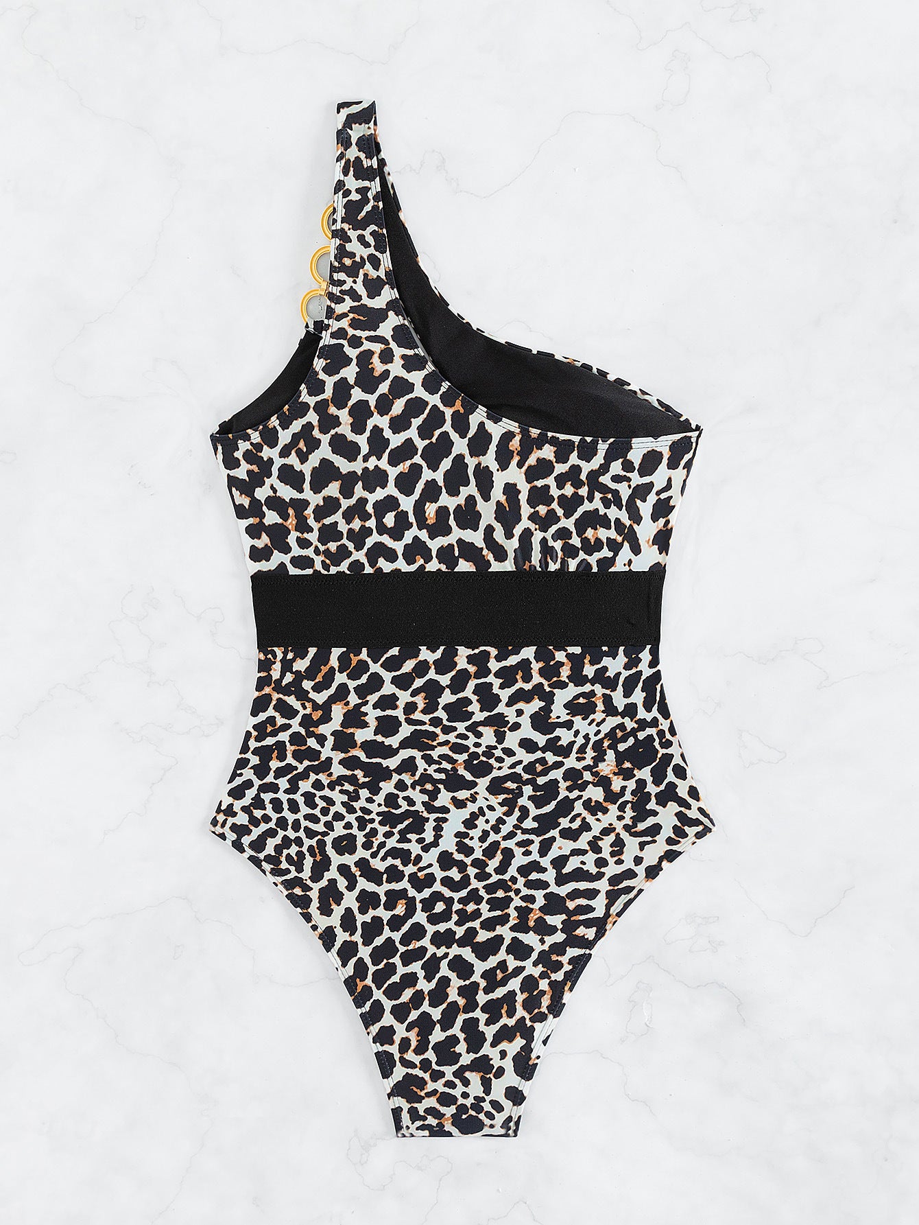 Black one-piece polyester intimate bikini set - product image 1