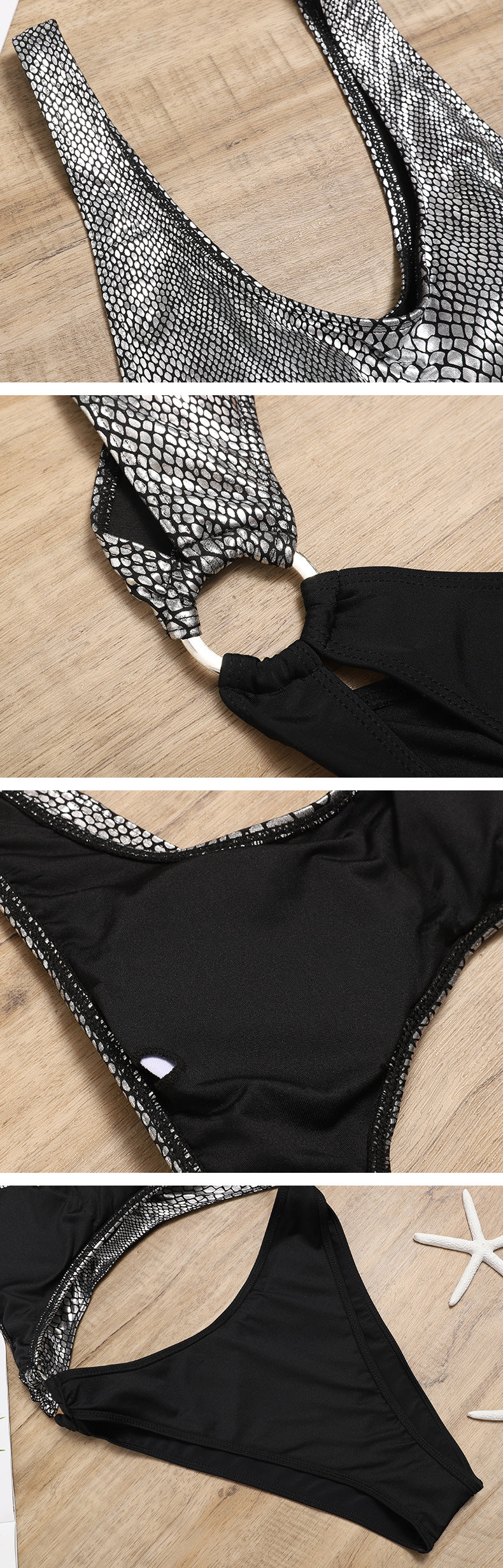 High-waist polyester lingerie bikini set - product image 2