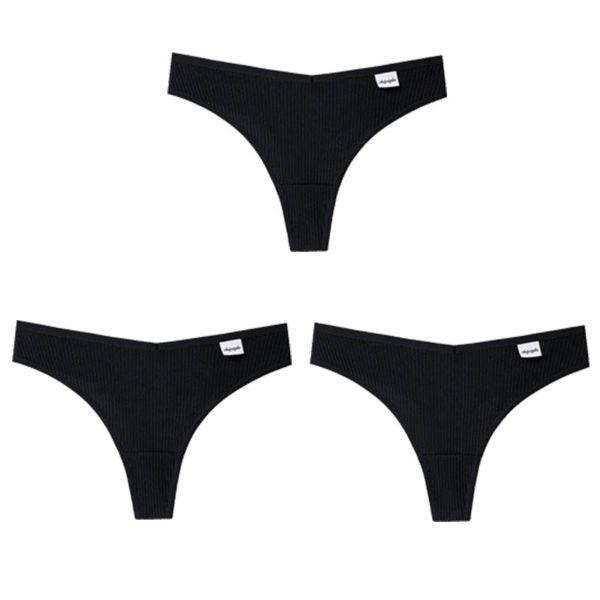 Low-waisted seamless breathable cotton lingerie briefs