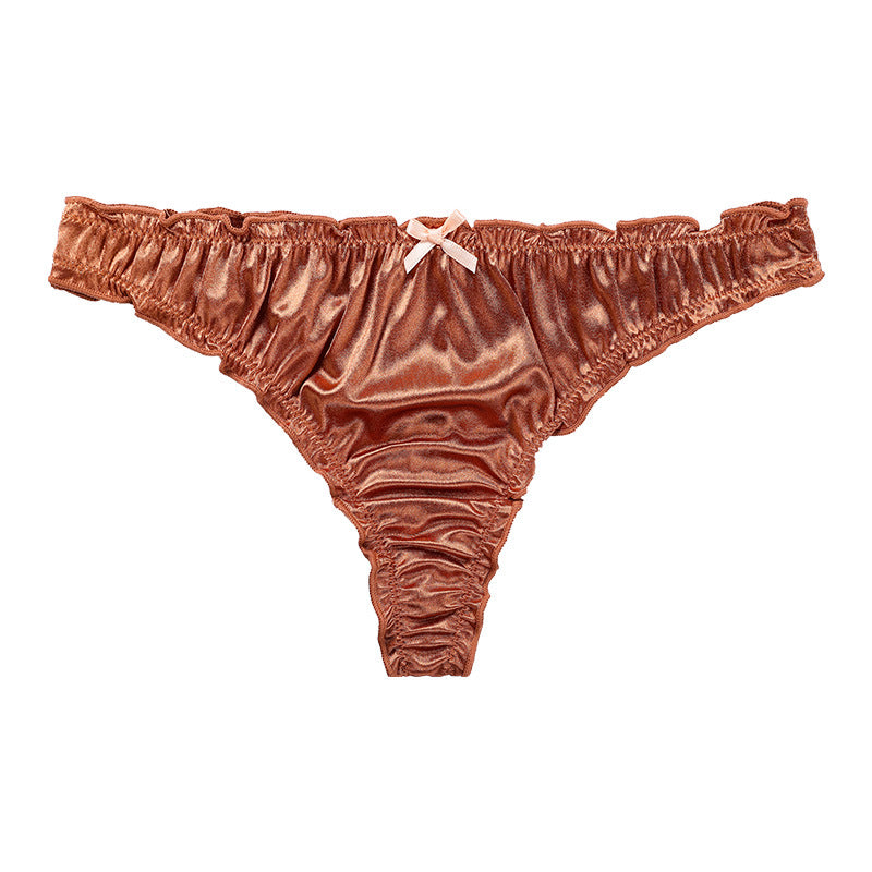 Elegant cotton and nylon lingerie briefs