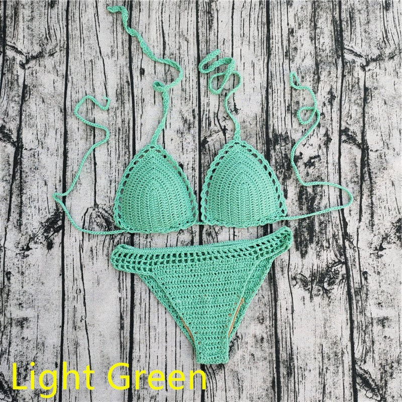 Black push-up backless cotton bikini sets - image 3