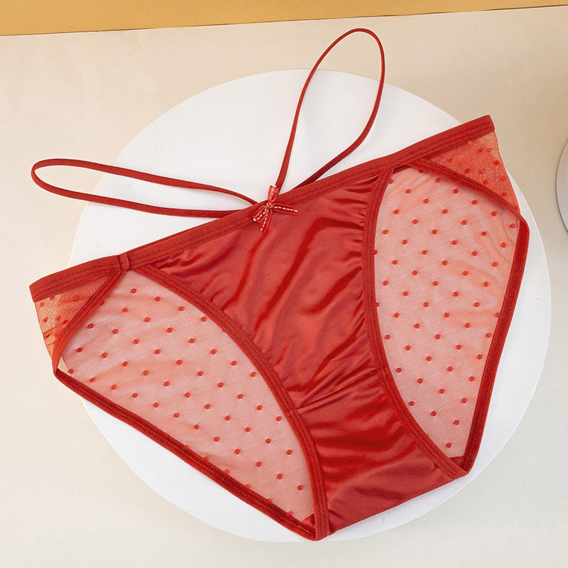 Low-waisted seamless breathable lace lingerie briefs - image 4