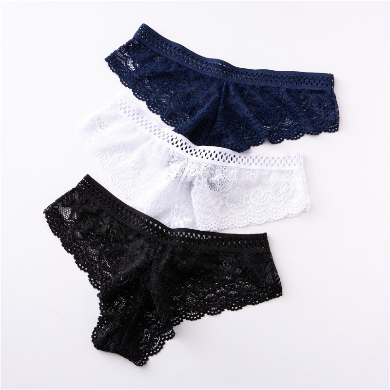 Low-waisted seamless breathable sheer cotton lingerie briefs - image 2