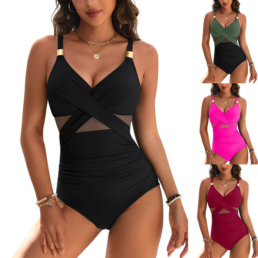 Elegant mesh and nylon lingerie bodysuits - image 1