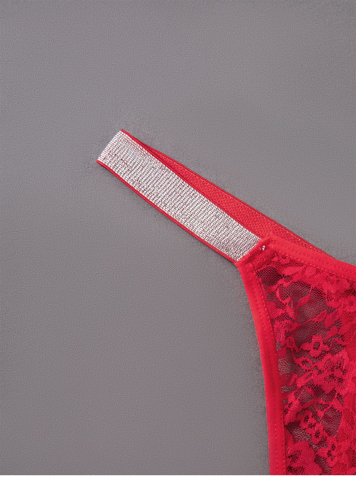 Low-waisted breathable lace and mesh lingerie briefs - image 4