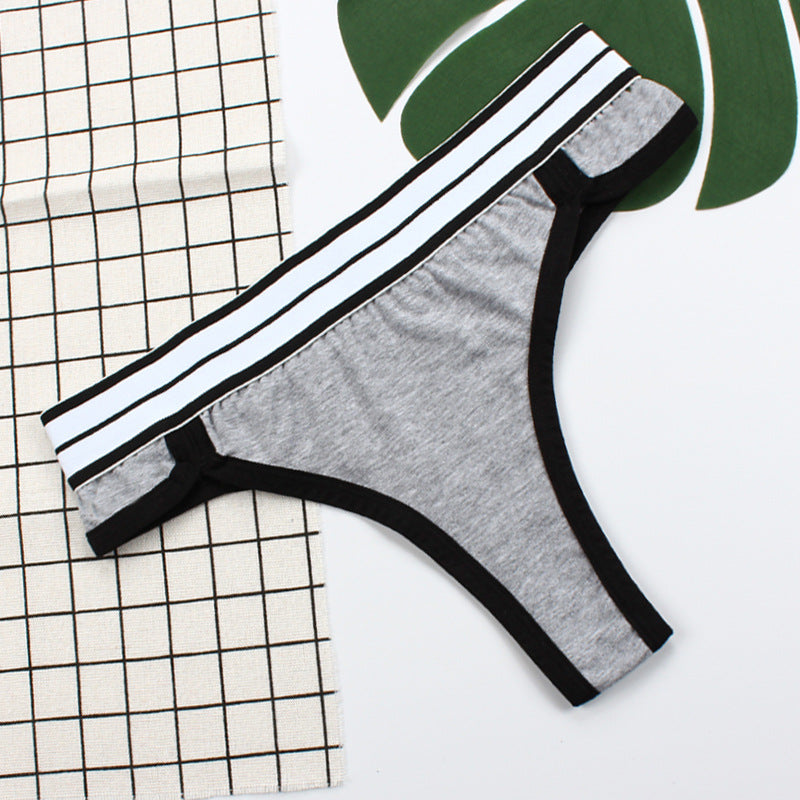 Low-waisted seamless cotton and polyester lingerie briefs
