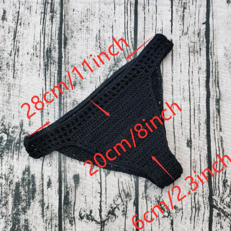 Black push-up backless cotton bikini sets - image 4