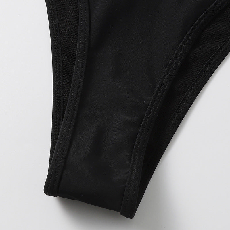 Black polyester lingerie bikini sets - image 4