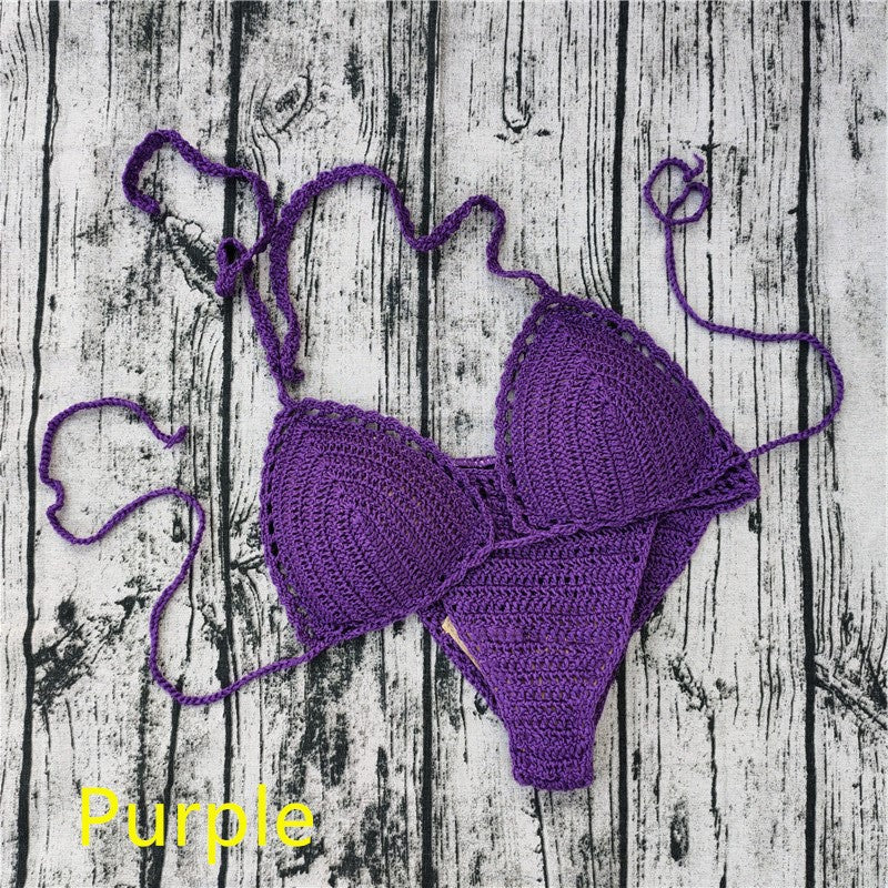 Black push-up backless cotton bikini sets - image 6