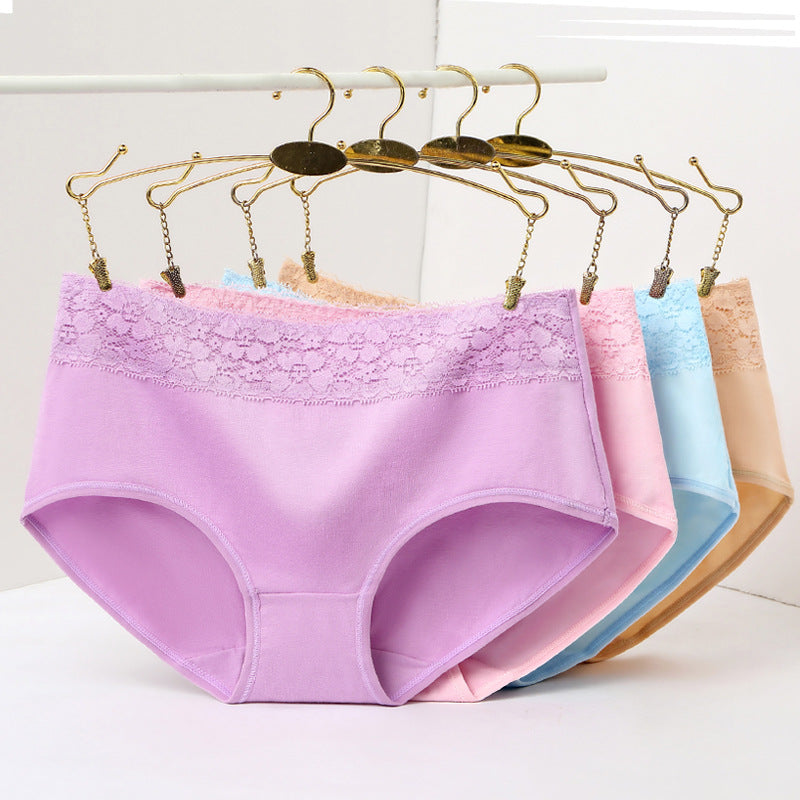 Breathable shaping lace and cotton lingerie briefs - image 3