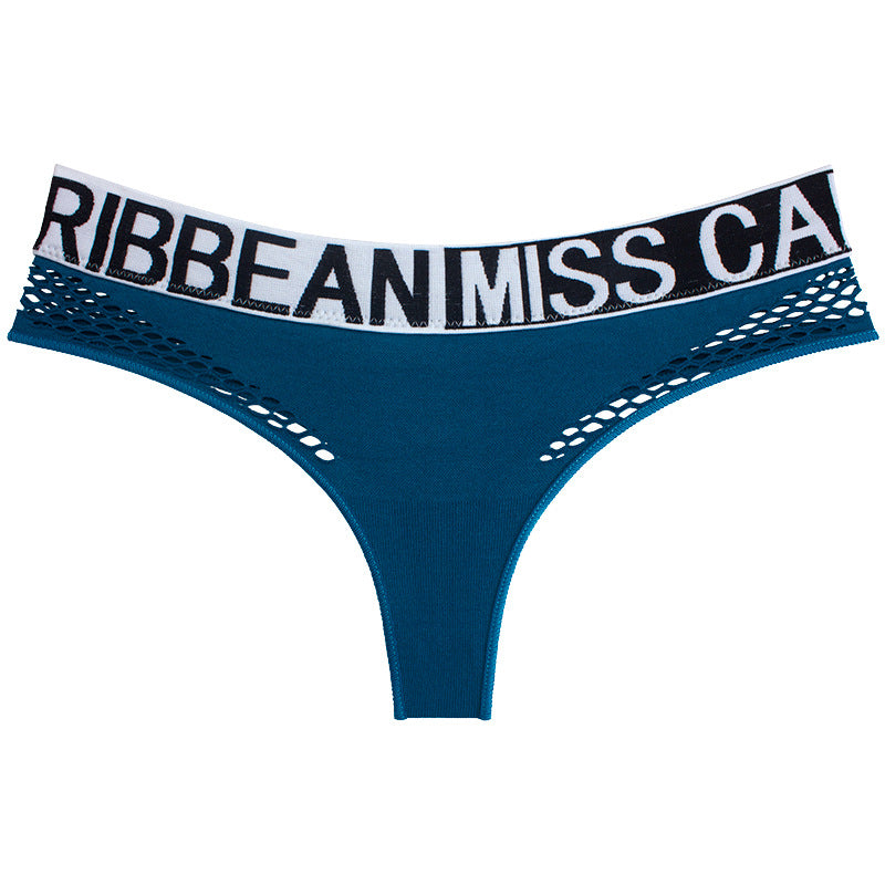 Low-waisted seamless nylon lingerie briefs