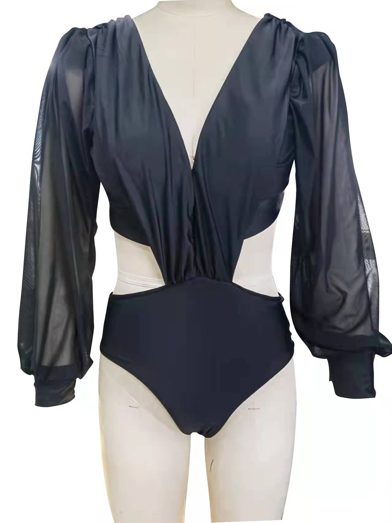 Elegant feminine polyester lingerie bodysuits