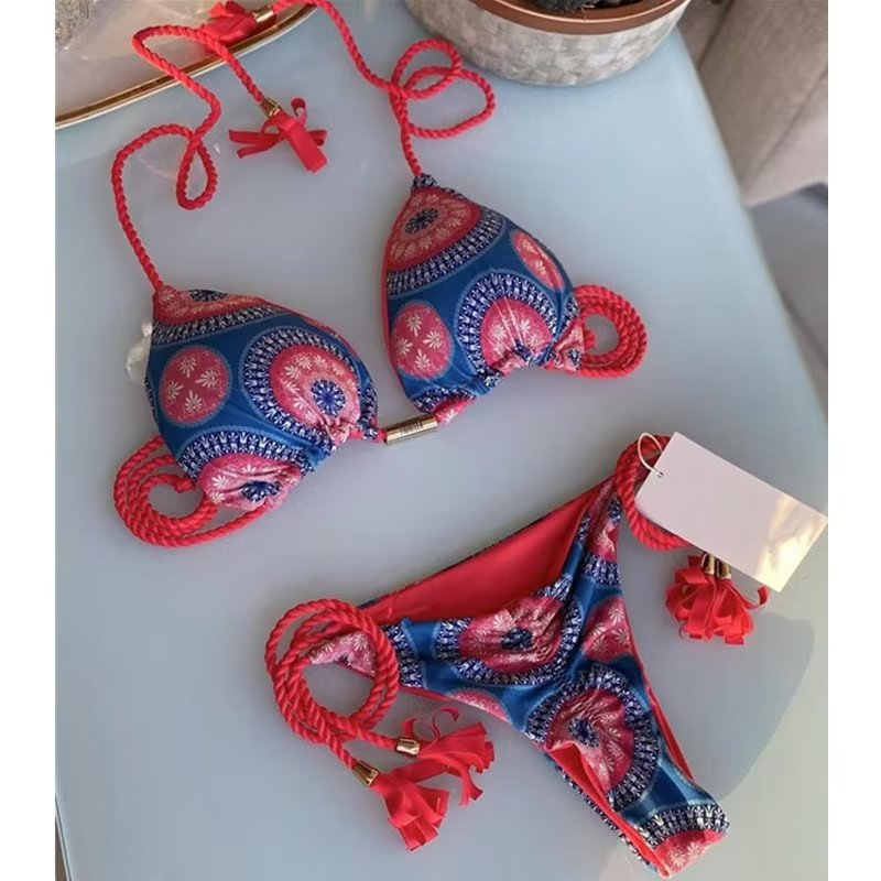 Grey nylon lingerie bikini sets - image 7