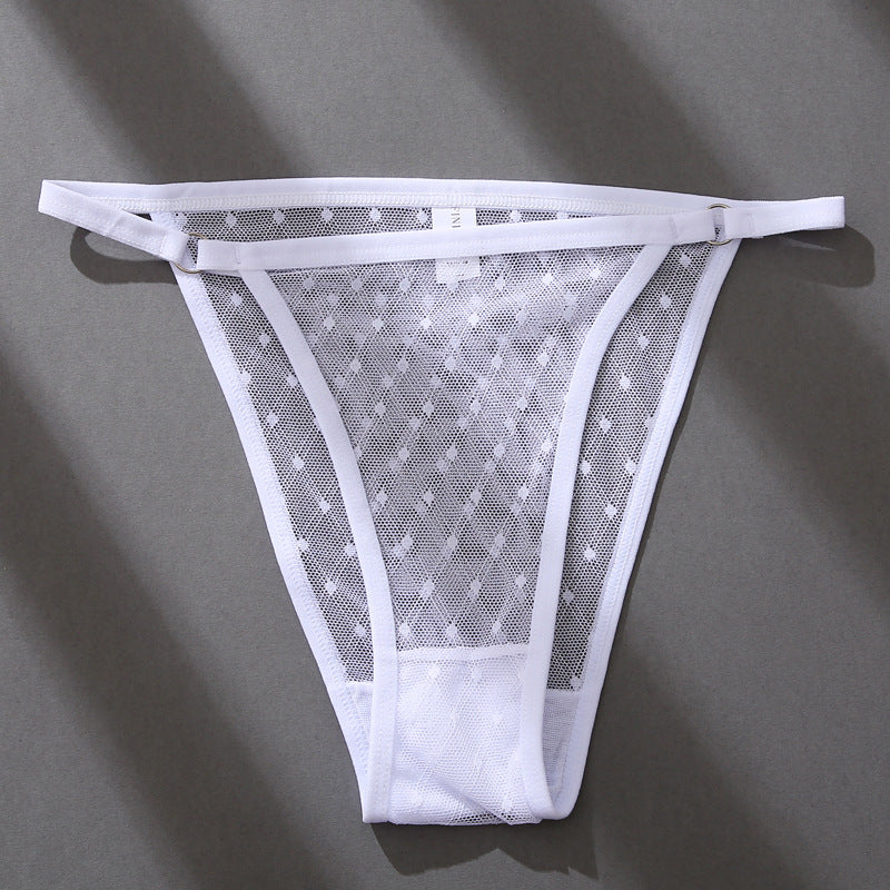 Elegant lace and cotton lingerie briefs