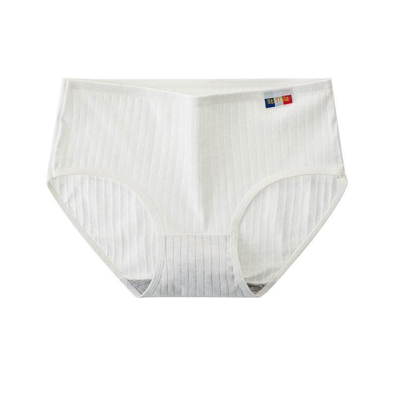 Seamless breathable cotton and polyester lingerie briefs
