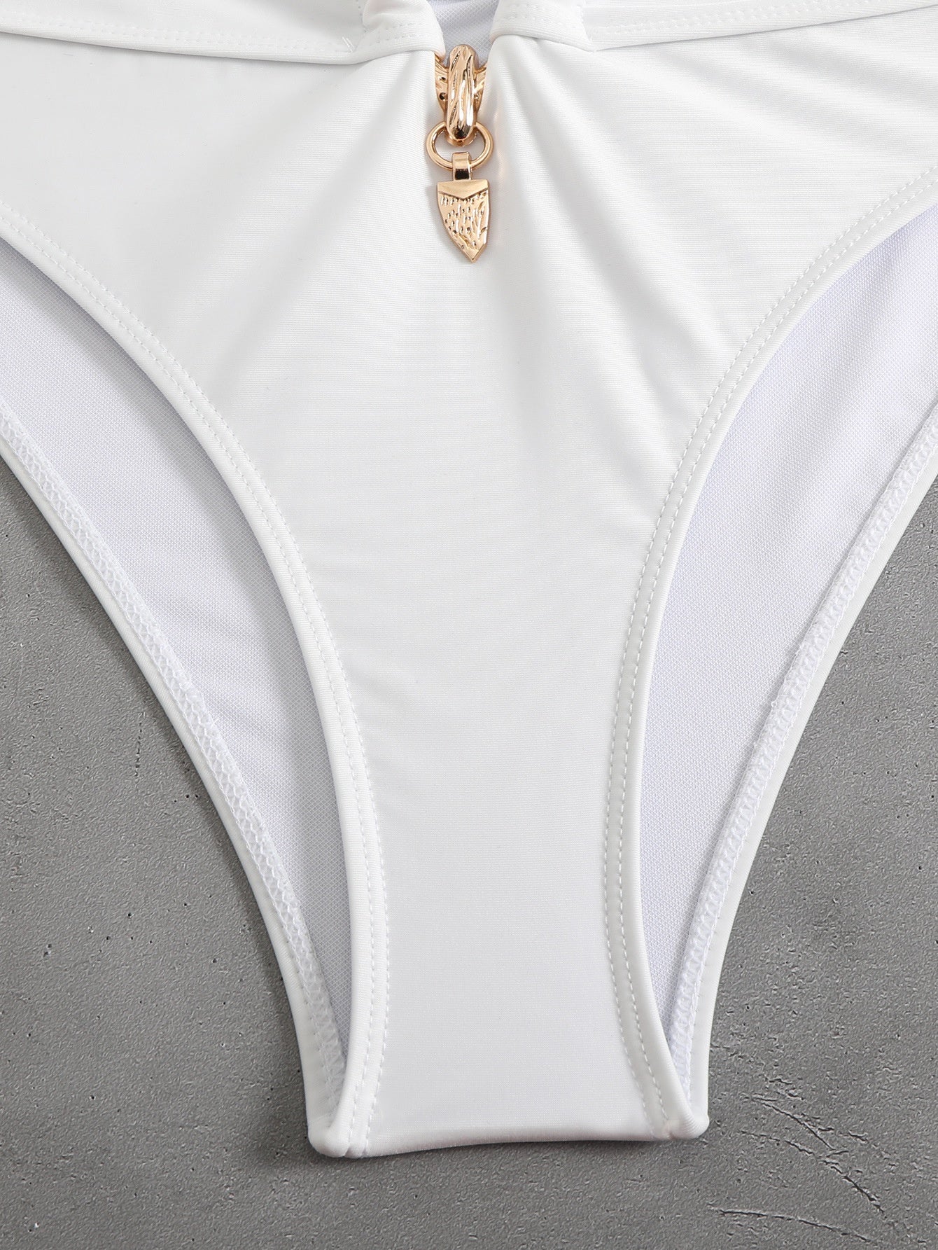 Black high-waist polyester intimate bikini set - product image 2