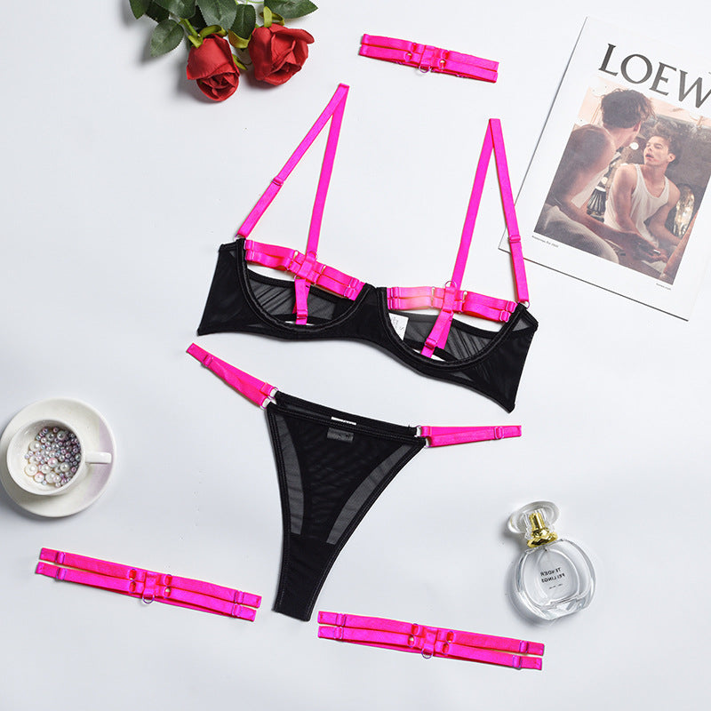 Elegant silk and polyester lingerie sets