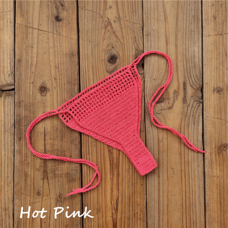 Black cotton acrylic intimate bikini sets