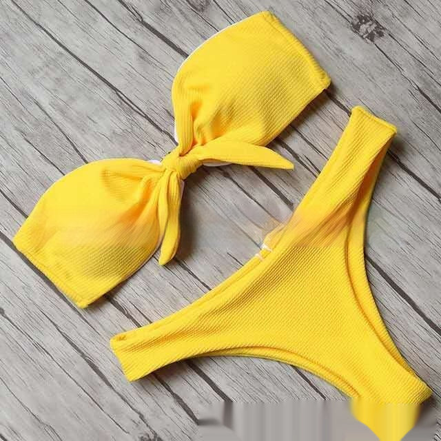 Black polyester lingerie bikini set - product image 1