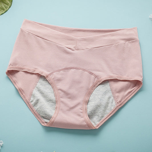 Elegant high-waisted cotton lingerie briefs - image 1