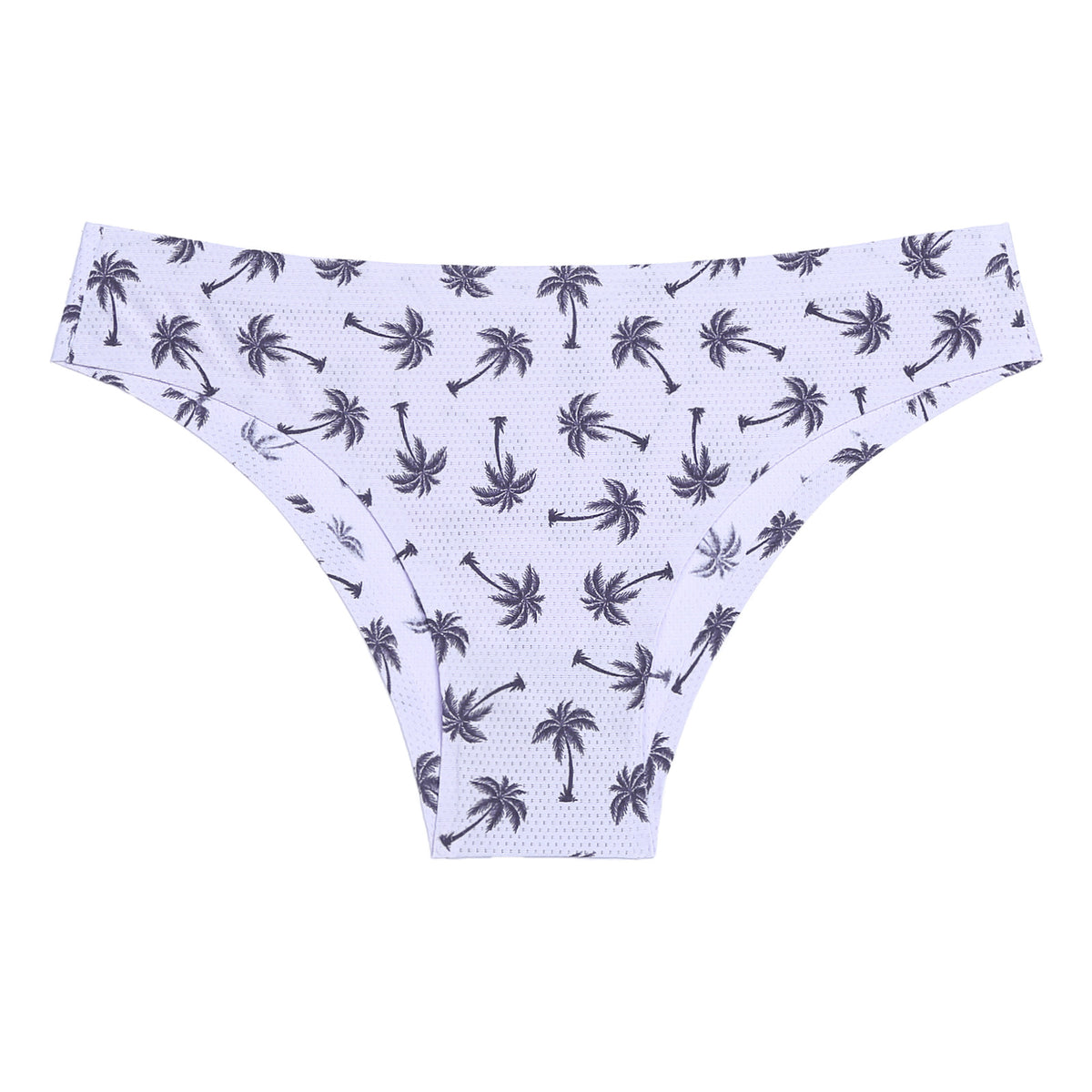 Low-waisted seamless floral cotton lingerie briefs