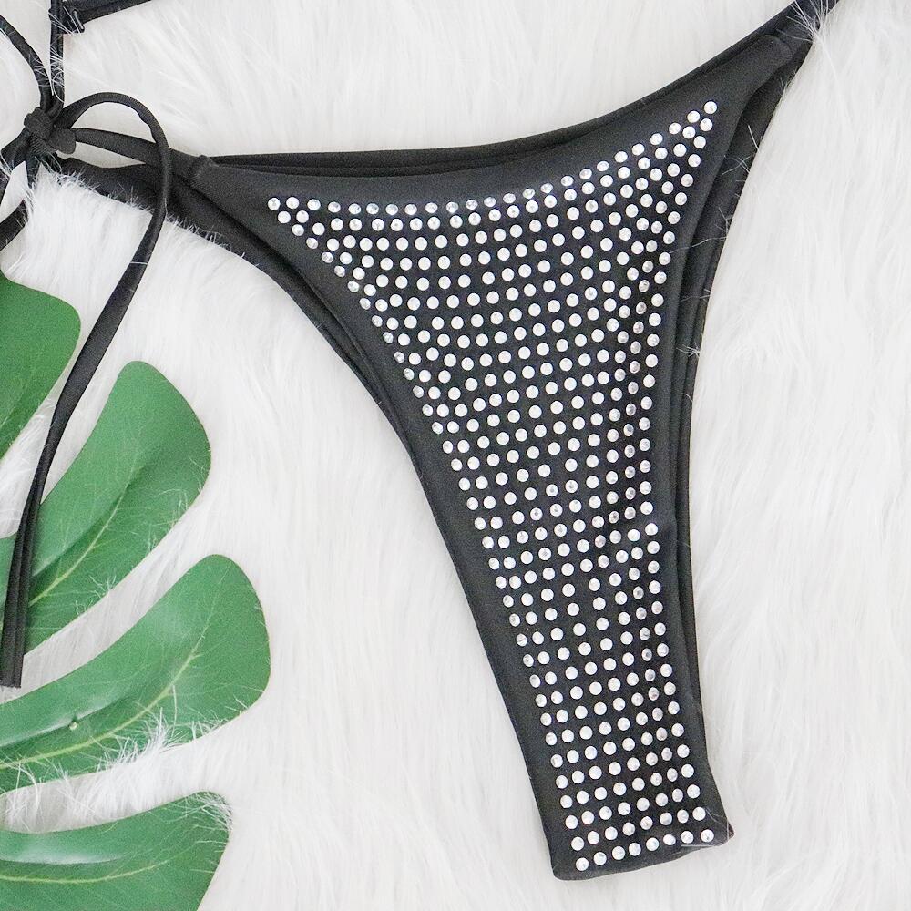 Backless lace and nylon bikini sets - image 4