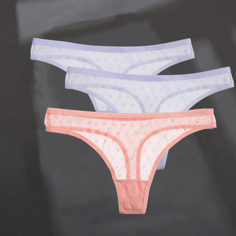 Elegant breathable lace lingerie briefs